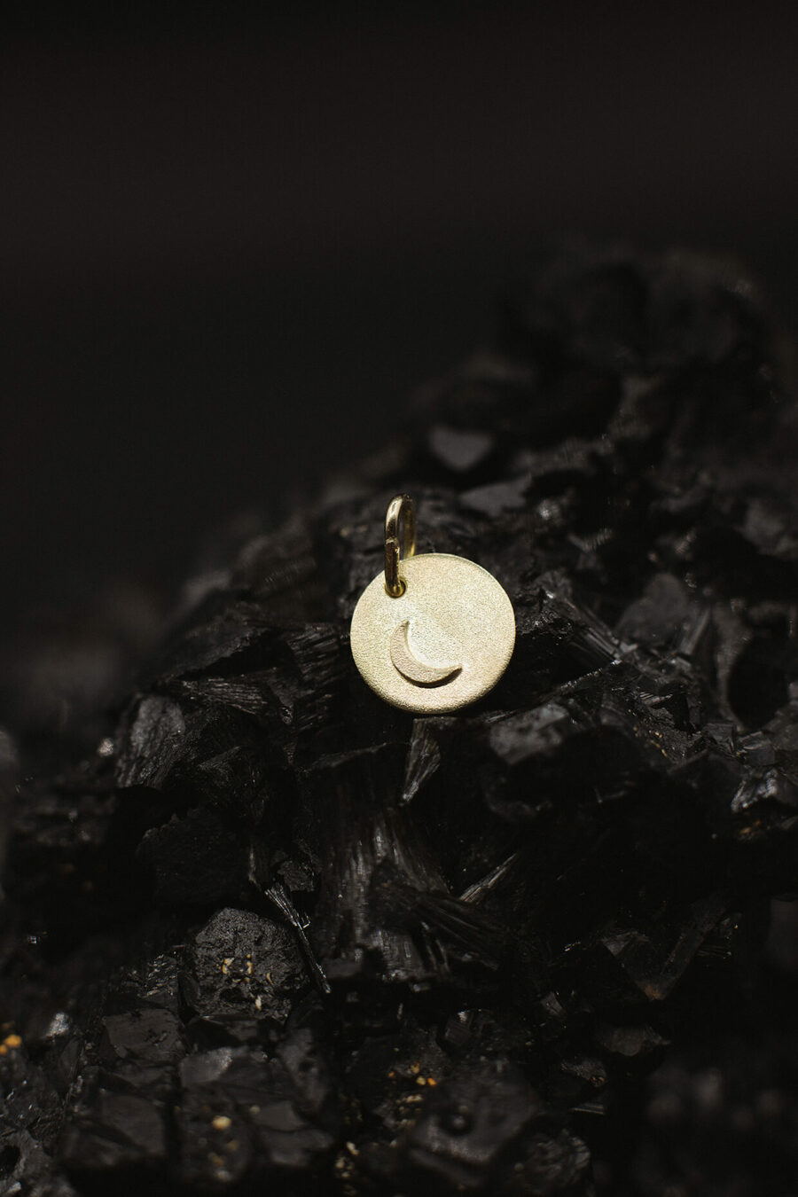 Goldcircus-Mond-Plate-Anhaenger-585Gelbgold