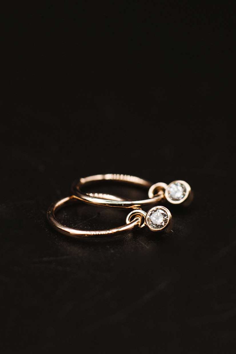 Pure Brillant Creolen 0,16 ct in 585 Gelbgold