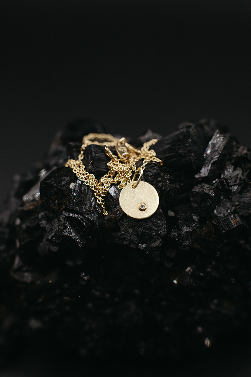 Sparkle Plate Halskette, 0.01ct